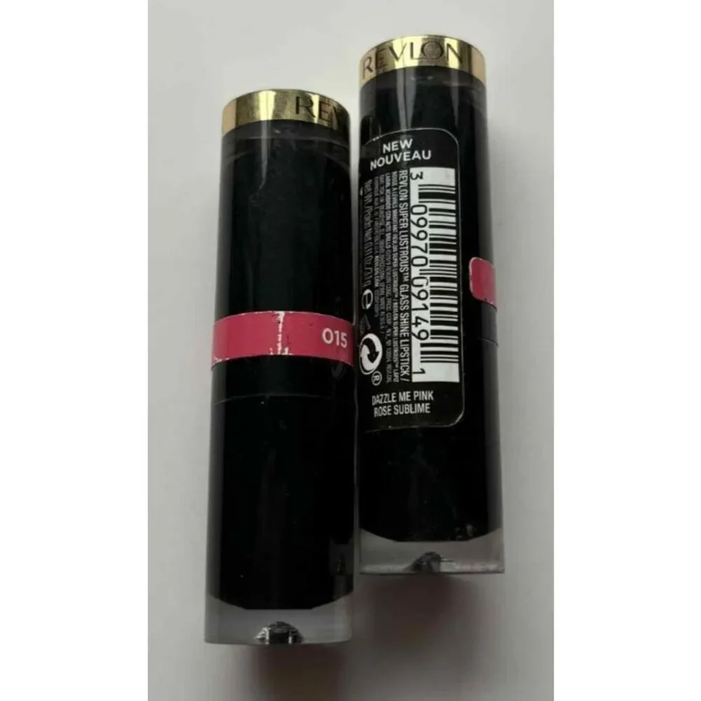 Revlon Super Lustrous Shine Lipstick 015 Dazzle Me Pink Lot of 2